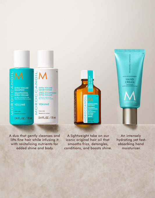 Zestaw podróżny na objętość